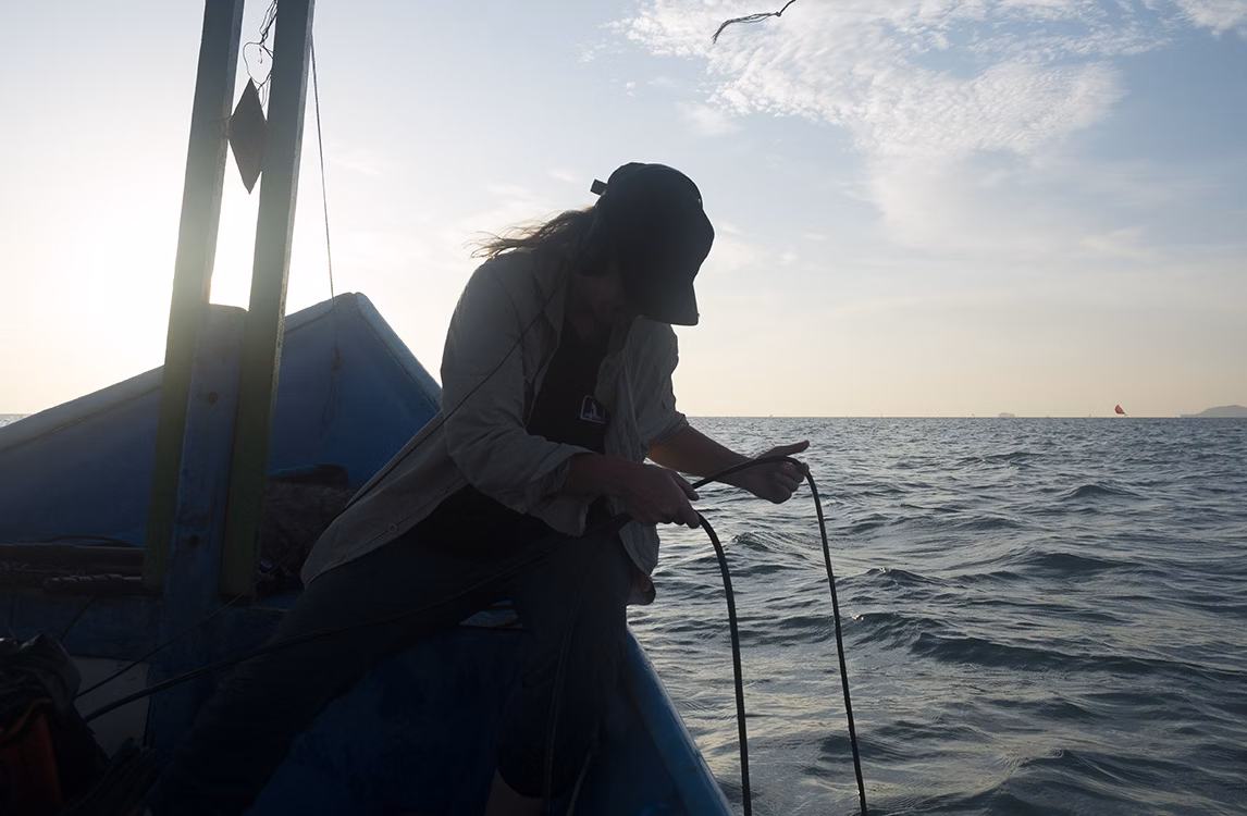 A glimpse of Jana Winderen's project "The Art of Listening: Under Water".