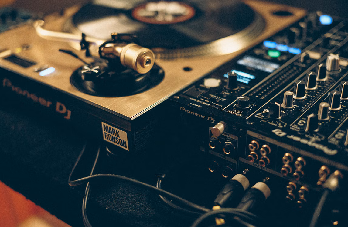 Nahaufnahme des Aufnahmestudios