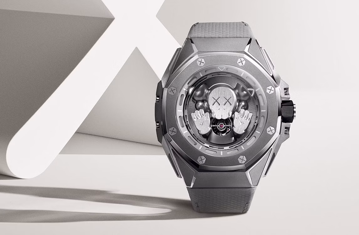 Close up of a Royal Oak Concept watch.