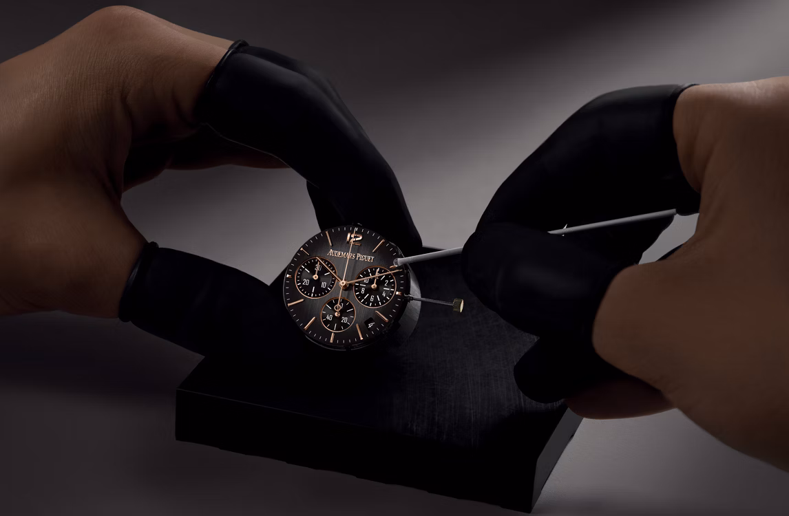 Savoir faire shoot of Code 11.59 by Audemars Piguet Selfwinding Chronograph watches.