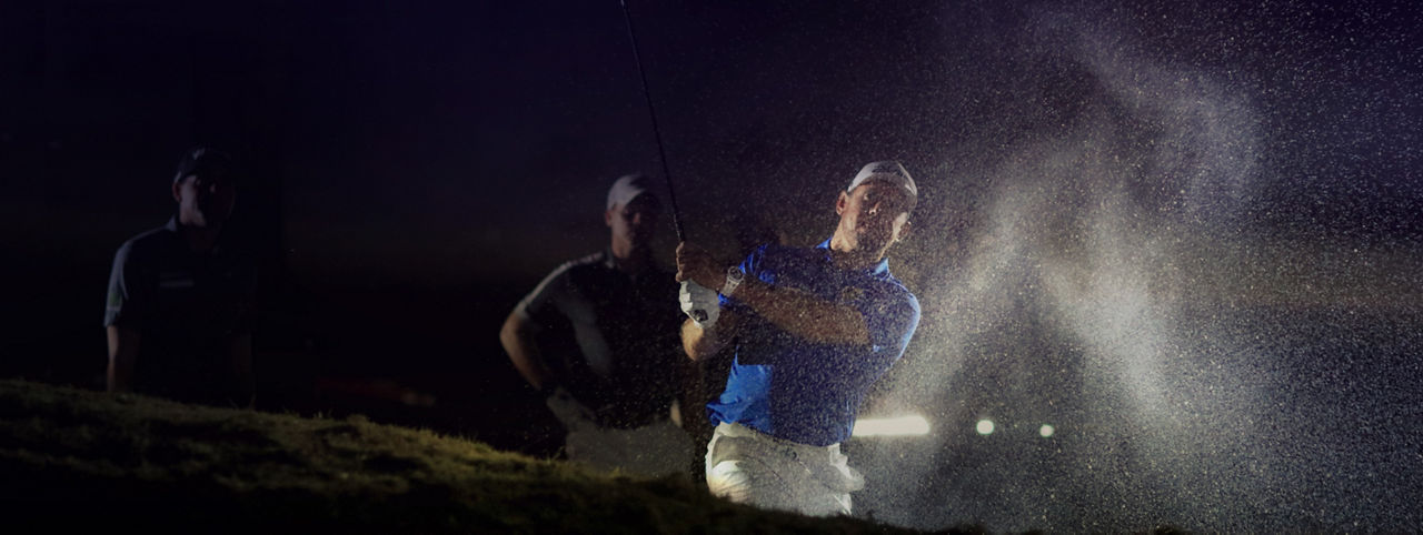 Die Markenbotschafter von Audemars Piguet beim nächtlichen Golfspiel
