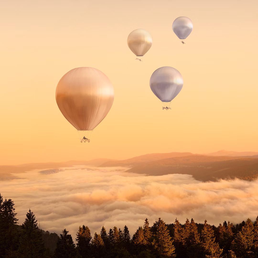 "Seek Beyond" Audemars Piguet campaign: People riding imaginary bicycles in the Vallée de Joux.