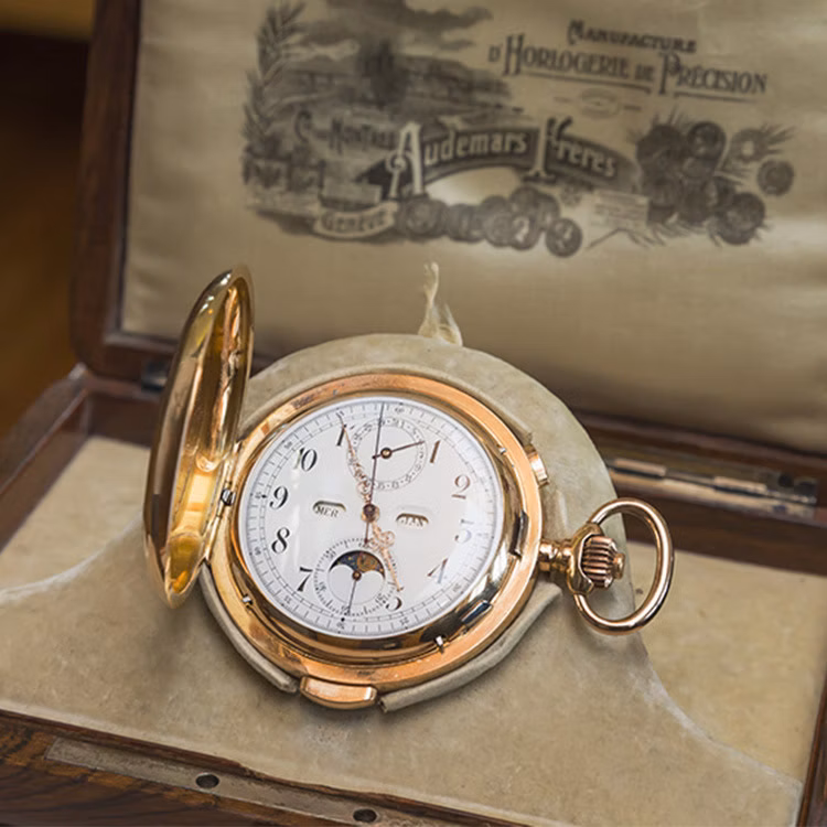 Pocket Watch restored at the Restoration Atelier in the museum Musée Atelier Audemars Piguet, Le Chenit, Switzerland.