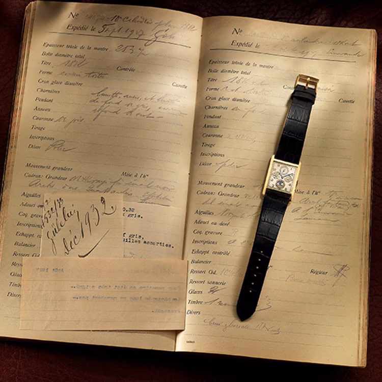 1926. Kalender-Armbanduhr mit dem Register der Manufaktur