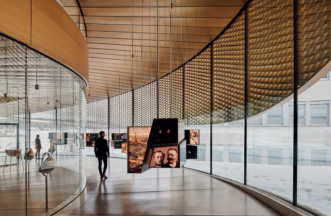 Interior view of the museum Musée Atelier Audemars Piguet, in the spiral