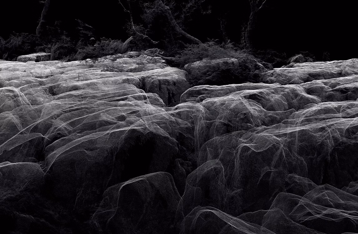 Uno sguardo a un’opera d’arte astratta di Dan Holdsworth costituita da un’illustrazione topografica