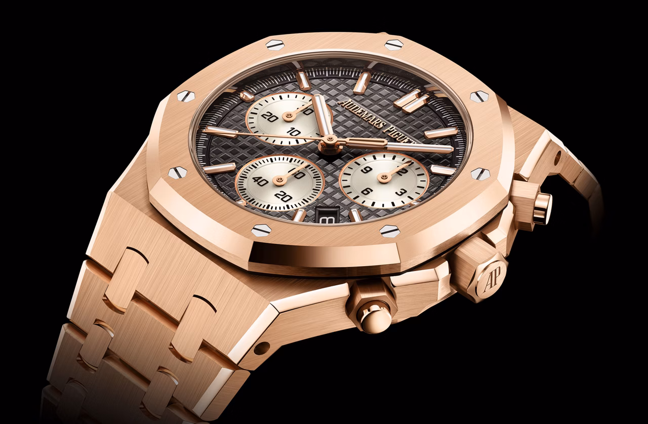 Close up of a Royal Oak watch.