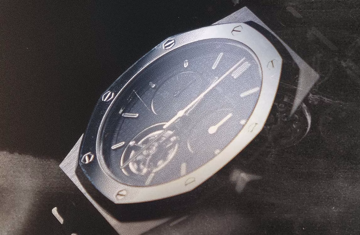 Zifferblatt einer Royal Oak in Nahaufnahme