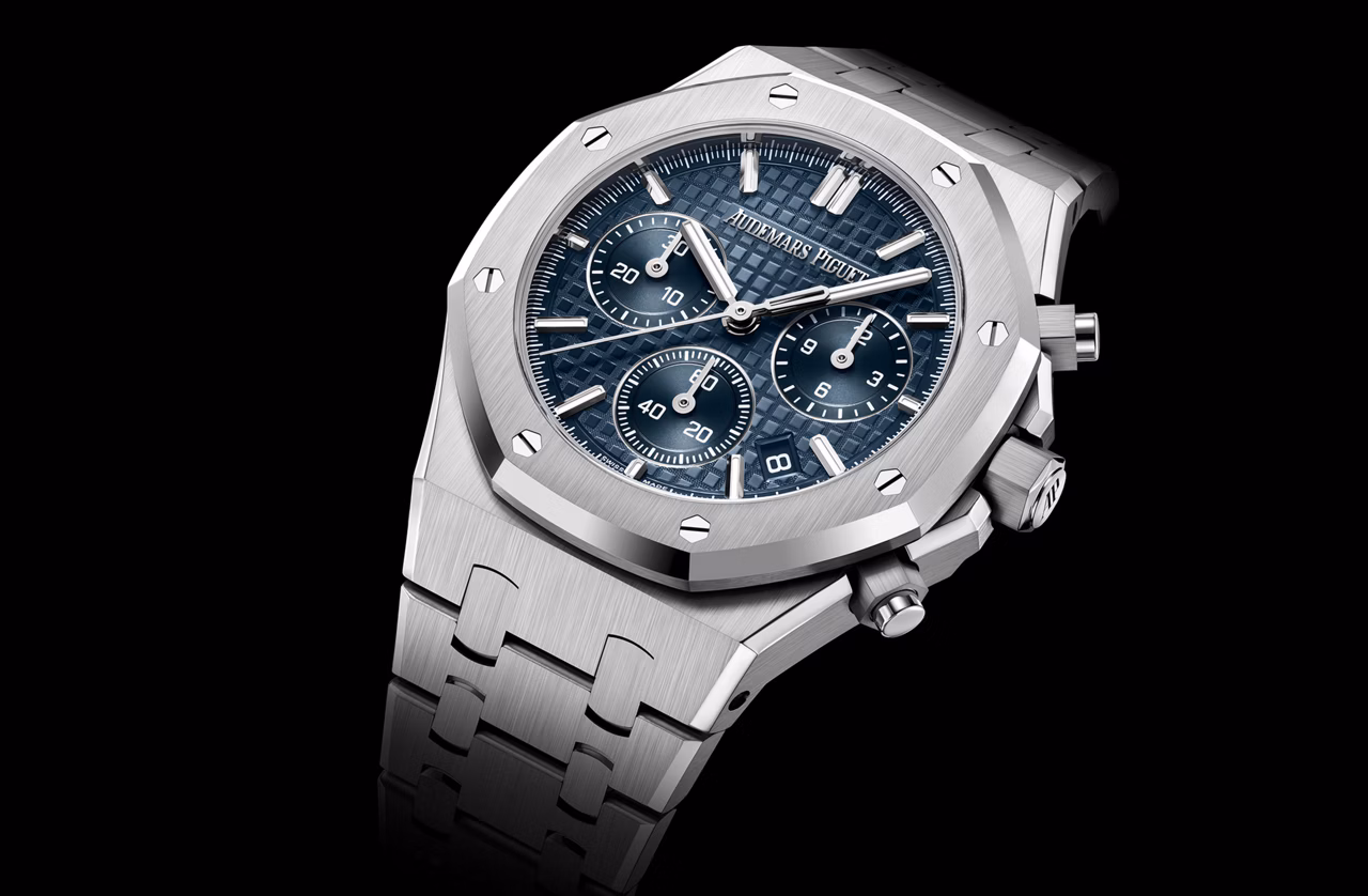 Close up of a Royal Oak watch.