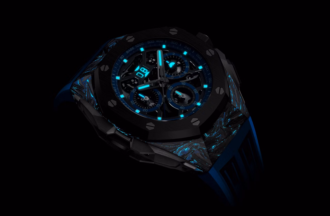 Vista de cerca de un reloj Royal Oak Concept