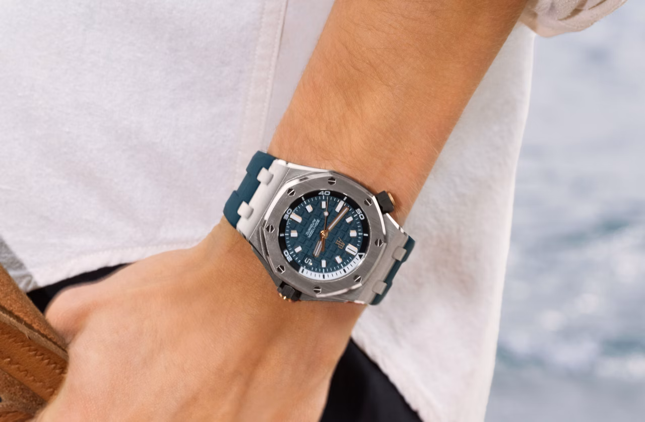 Servizio fotografico lifestyle di un orologio Royal Oak Offshore.