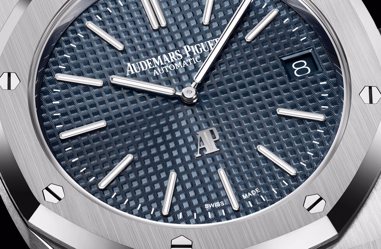 Close up of a Royal Oak dial.