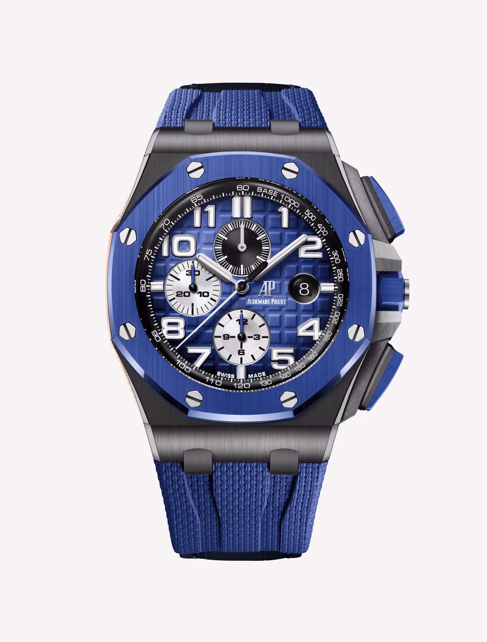 Vista de cerca de un reloj Royal Oak Offshore Cronógrafo Automático.