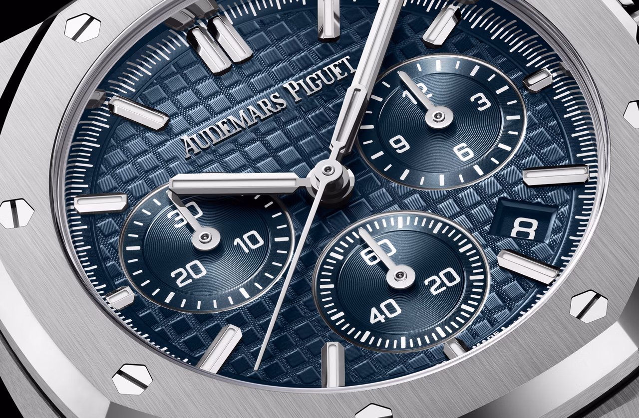 Close up of a Royal Oak dial.