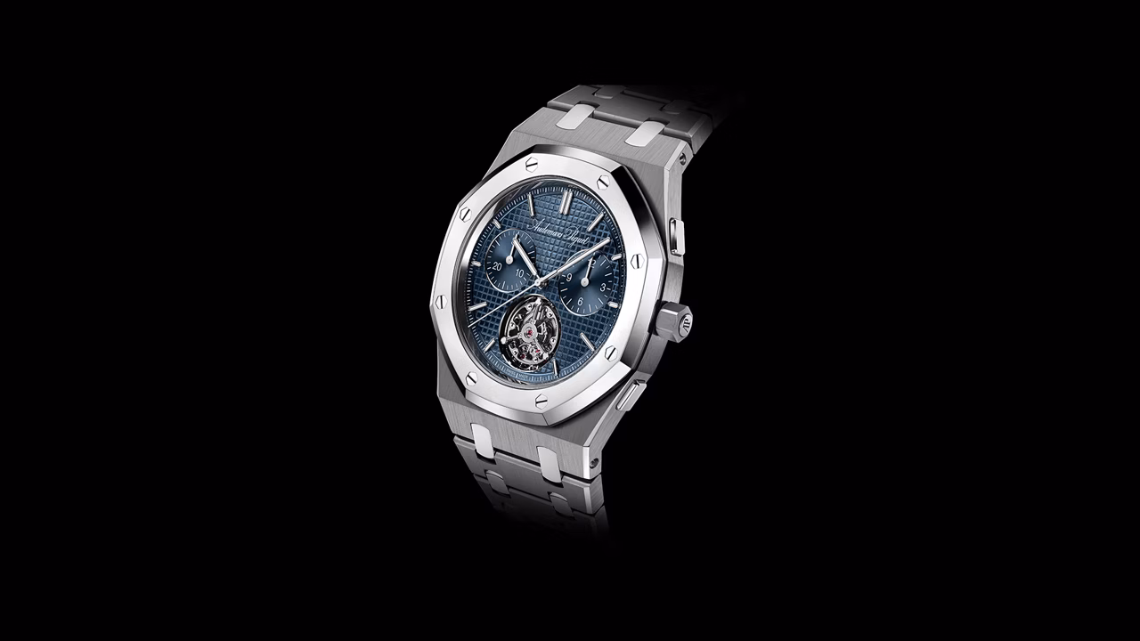 Close up of a Royal Oak watch.