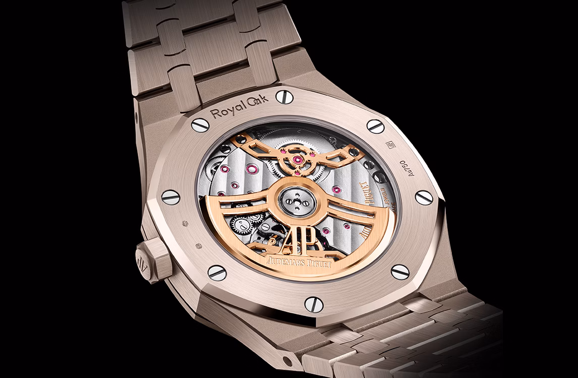 Primo piano di un fondello Royal Oak