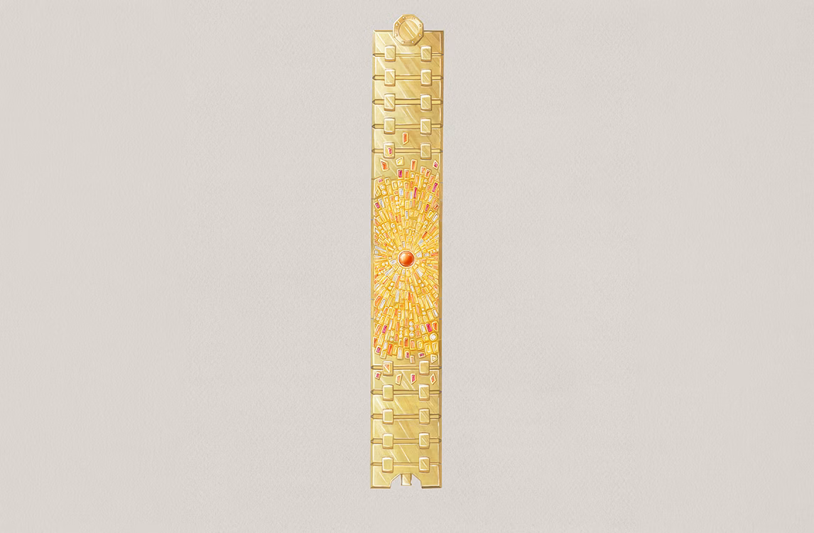 Croquis du bracelet Audemars Piguet Sunburst.