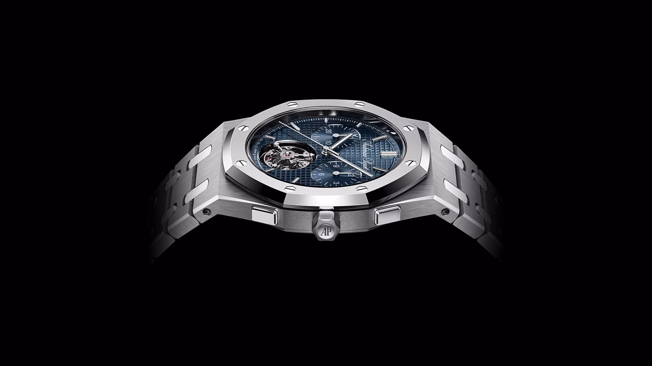 Close up of a Royal Oak watch.