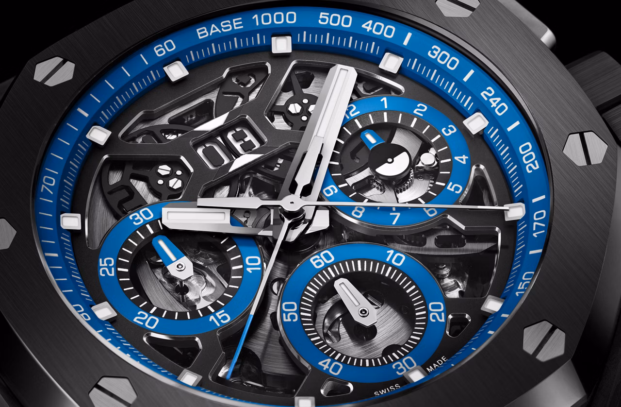 Vista de cerca de una esfera del Royal Oak Concept.