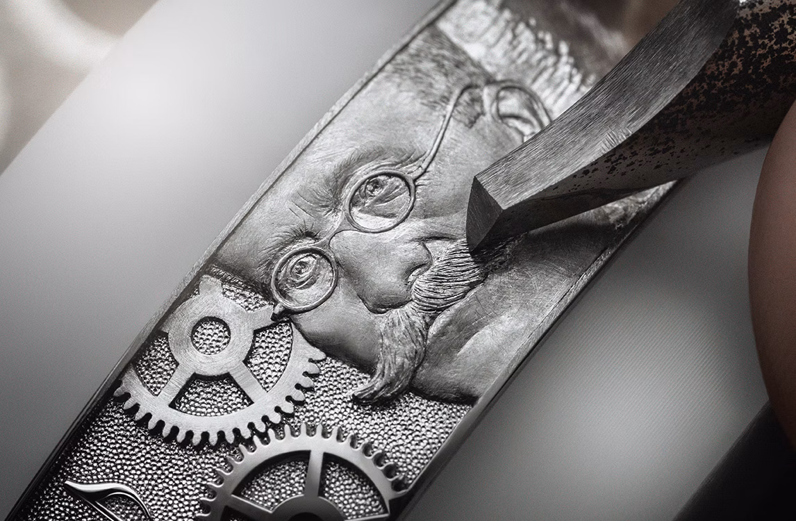 Savoir faire shoot of the 150 Heritage watch.