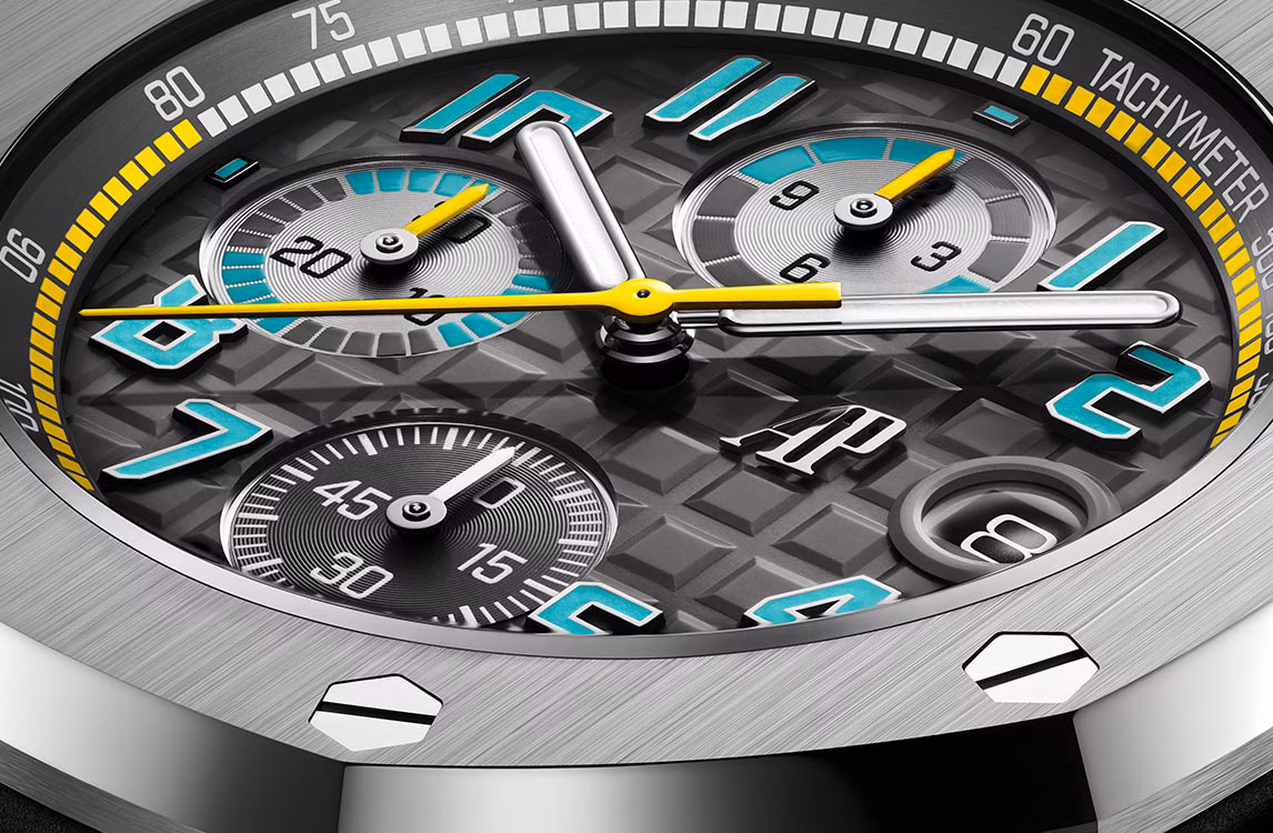 Primo piano di un quadrante Royal Oak Offshore.