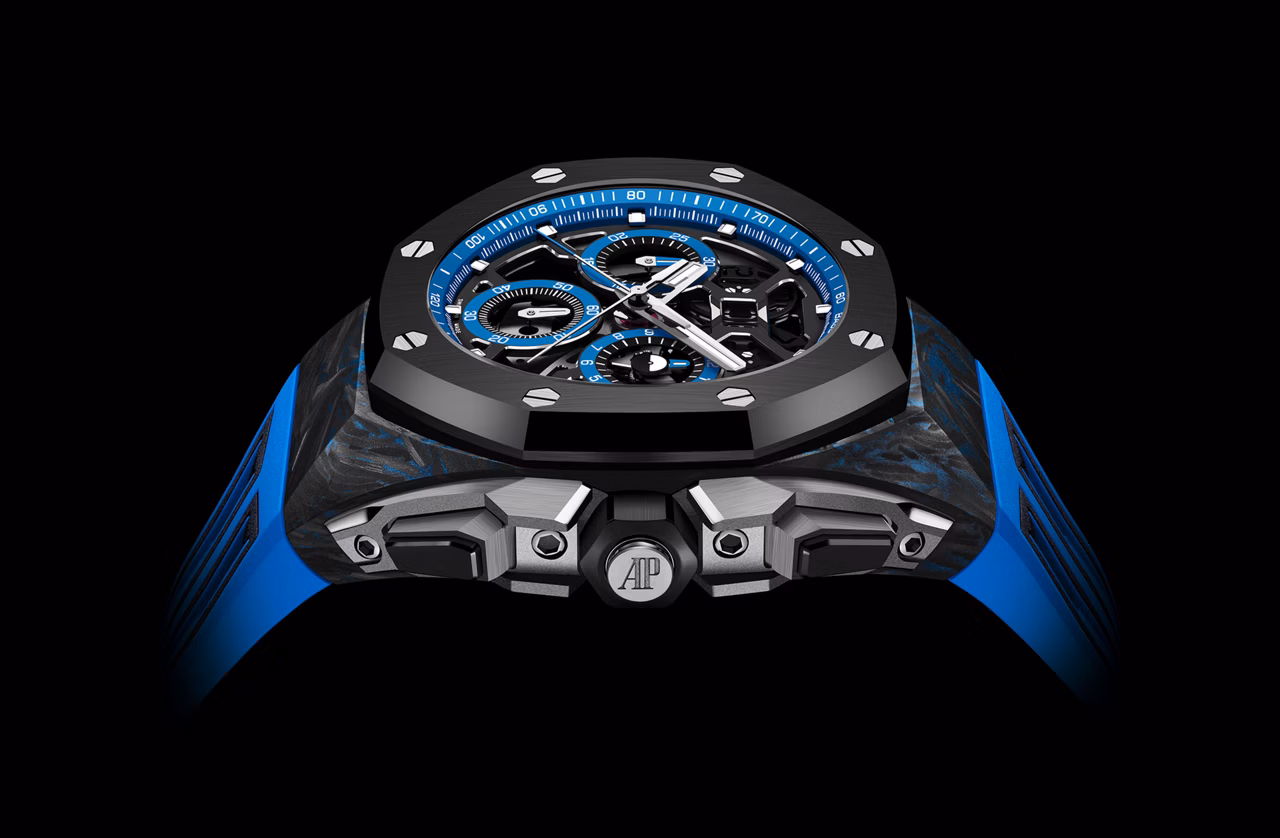 Vista de cerca de un reloj Royal Oak Concept