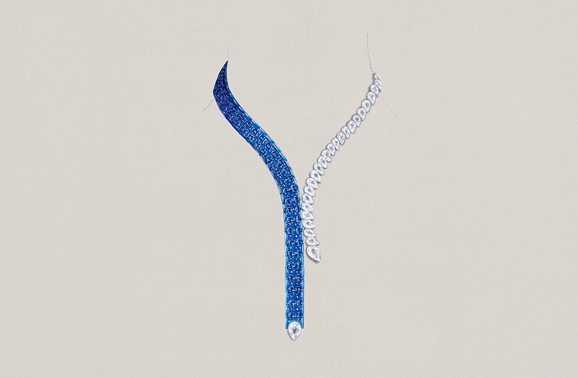 Croquis du collier Audemars Piguet Dream of Joux.