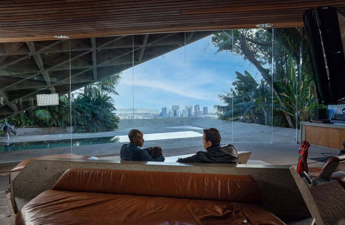 François-Henry Bennahmias et Don Cheadle discutent