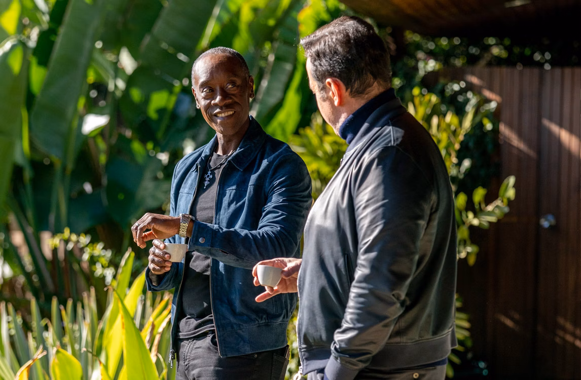 François-Henry Bennahmias et Don Cheadle discutent