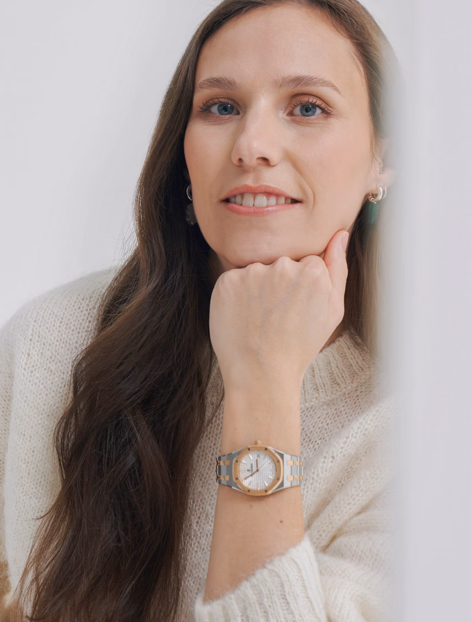 ソライアのポートレート写真、オーデマ ピゲのコンプリートオペレーター