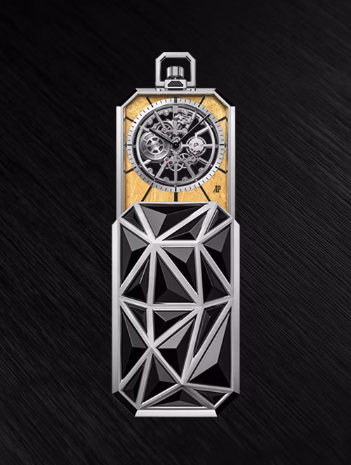 Vista de cerca de un reloj Établisseurs.