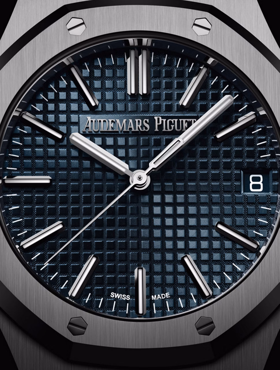 Close up of a Royal Oak dial.