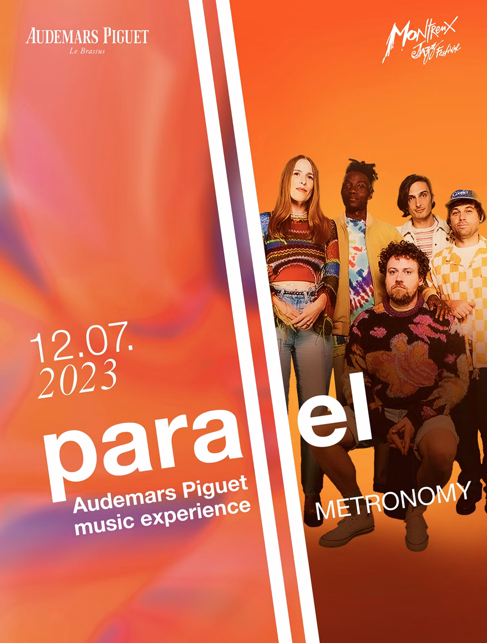 The "Parallel" concert poster with the artists Metronomy.