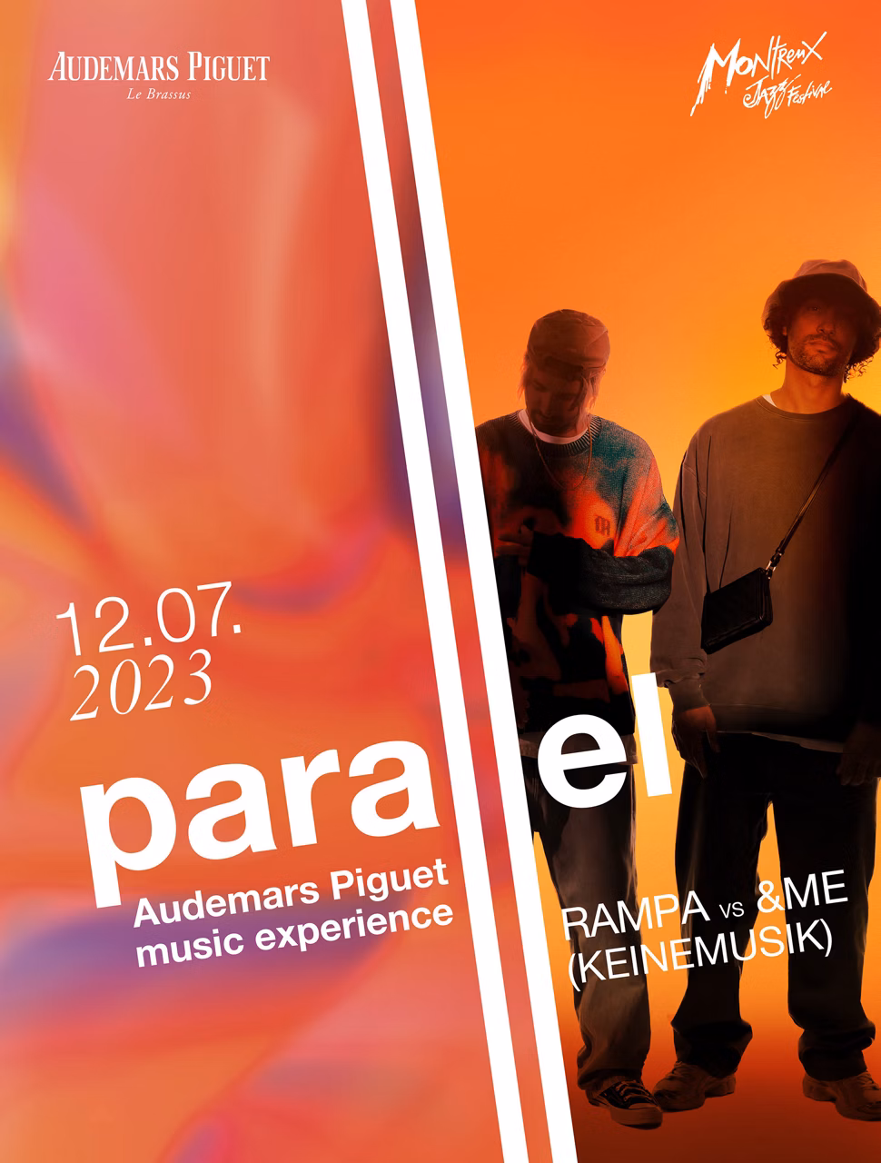 The "Parallel" concert poster with the artists Rampa vs &ME.