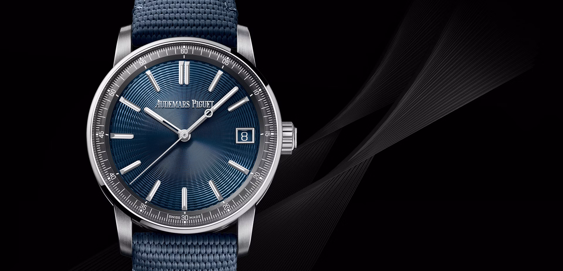 Close up of a Code 11.59 by Audemars Piguet watch.