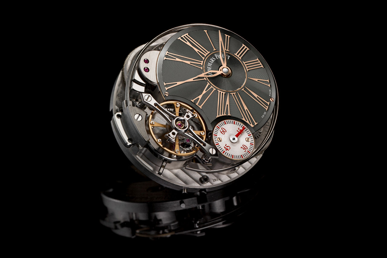 Hand-wound minute repeater movement with Audemars Piguet direct-impulse escapement