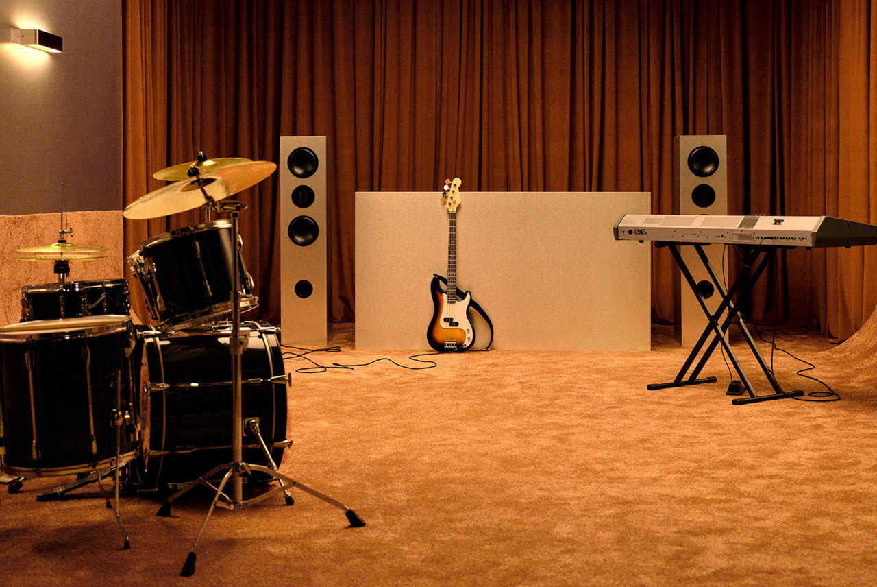 Nahaufnahme des Musikstudios.
