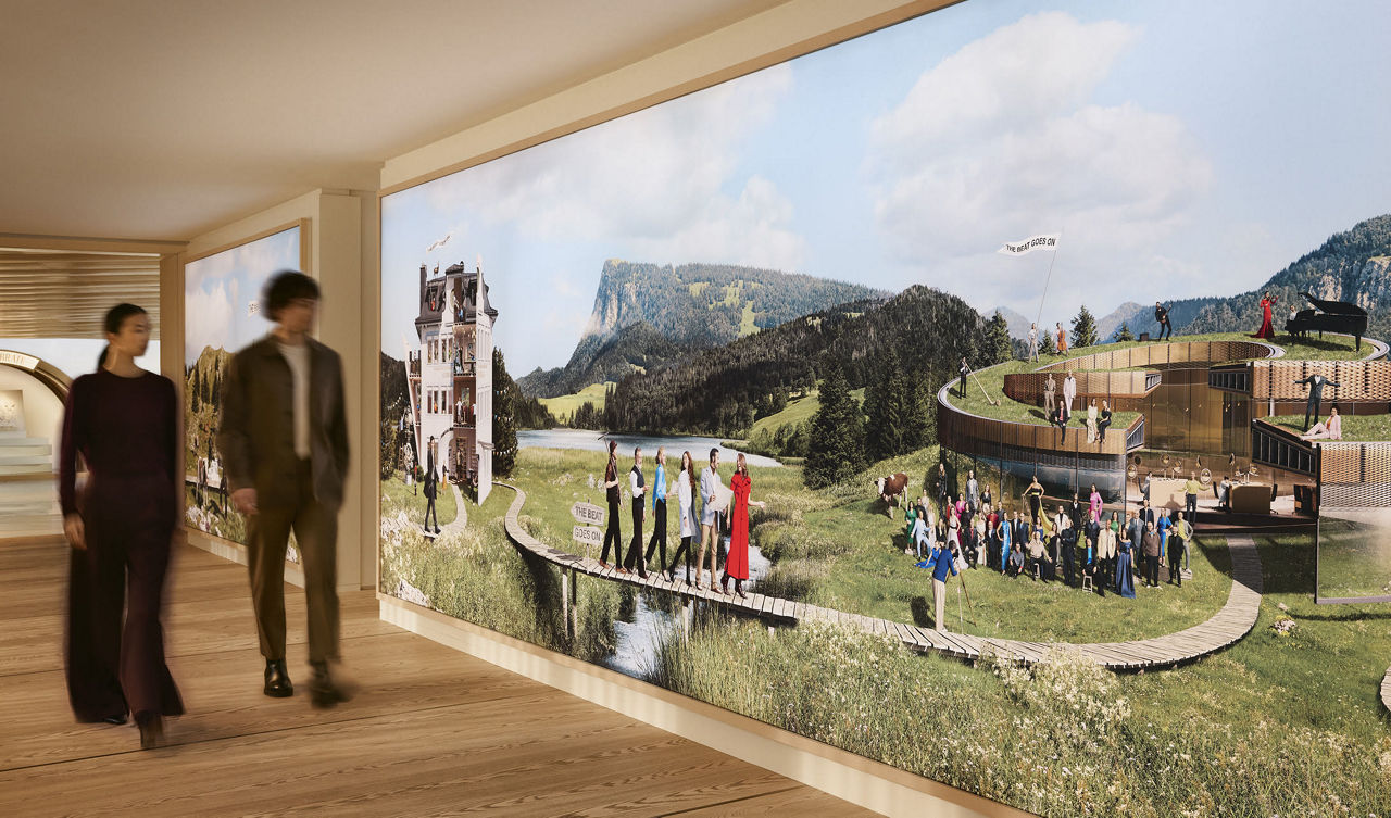 Nahaufnahme des Kunstwerks.