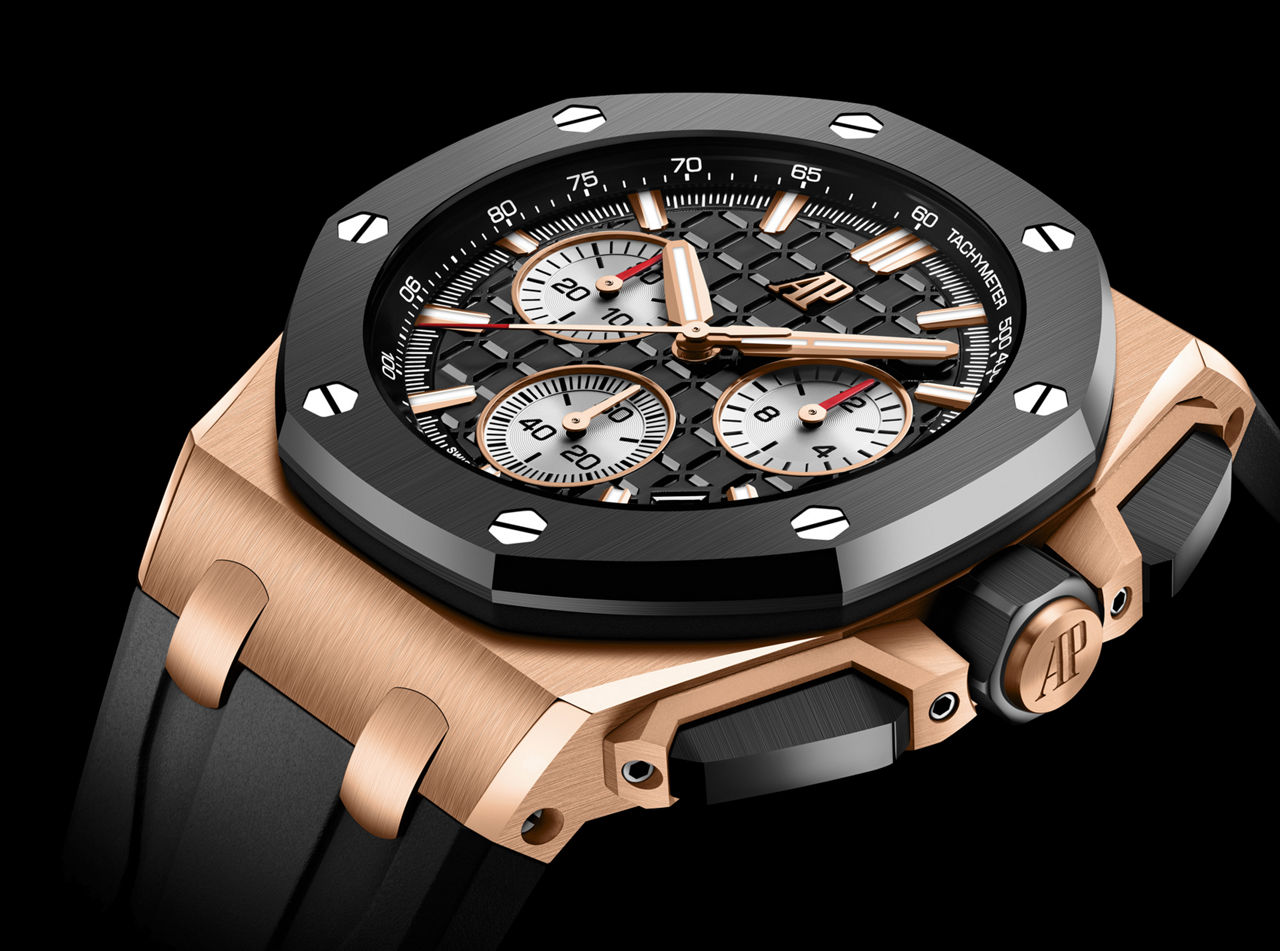 Nahaufnahme einer Royal Oak Offshore Chronograph Automatik.