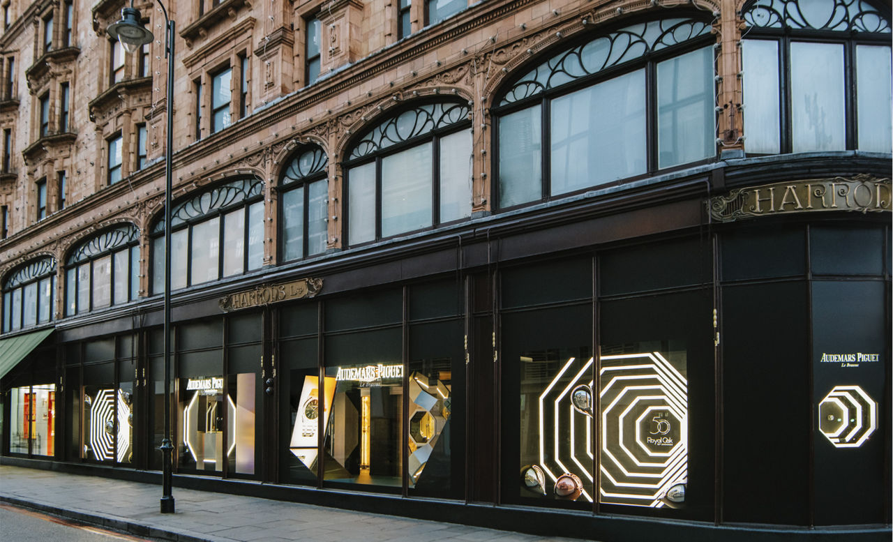 Vista de la exposición en Harrods