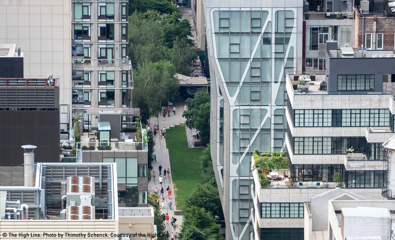 La High Line vue du ciel.