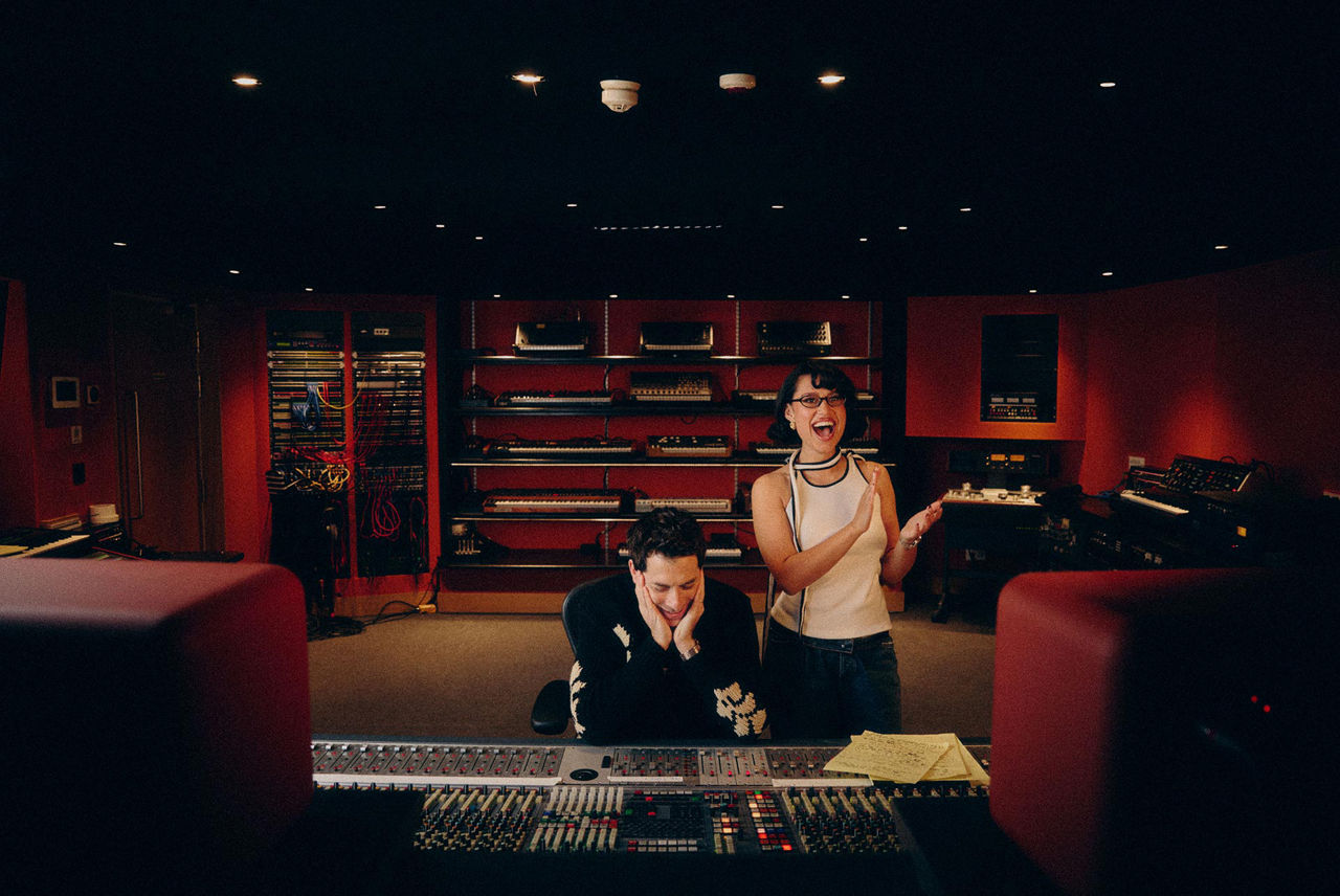 Nahaufnahme des Musikstudios.