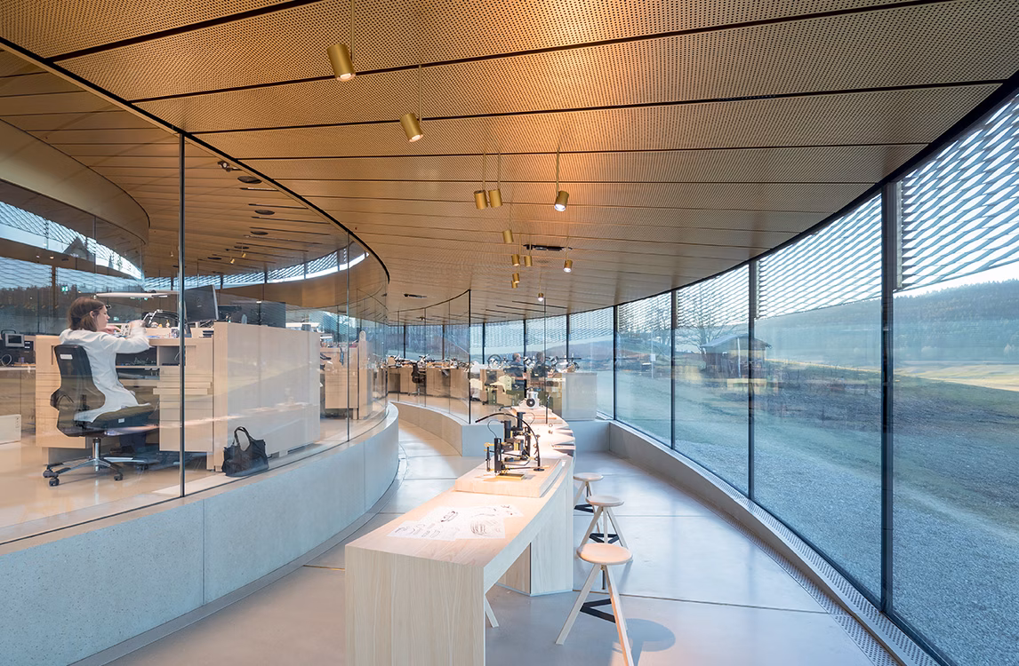 Interior view of the Atelier Audemars Piguet museum. 