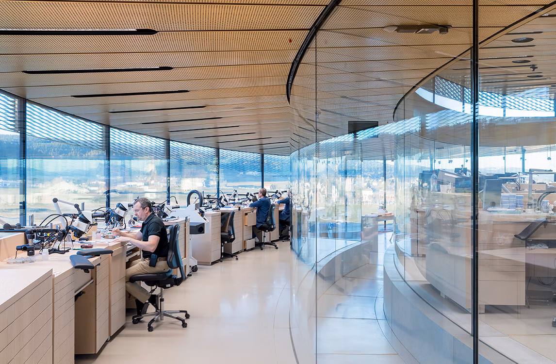 Interior view of the Atelier Audemars Piguet museum. 