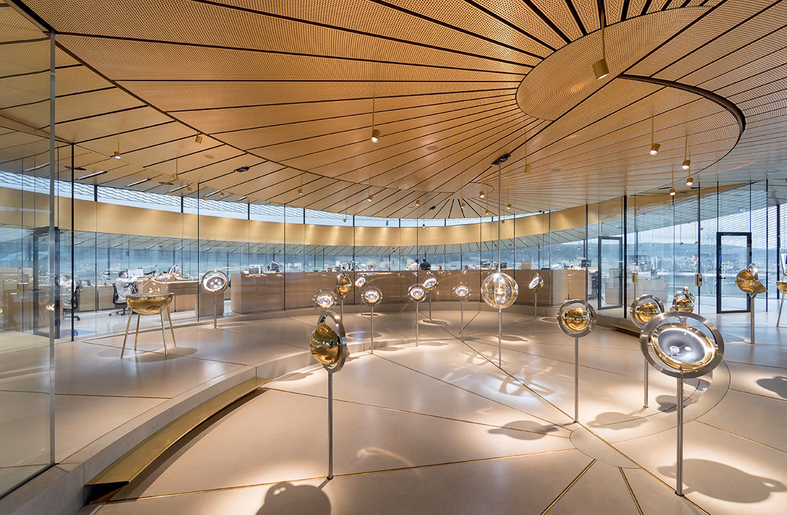 Interior view of the Atelier Audemars Piguet museum. 