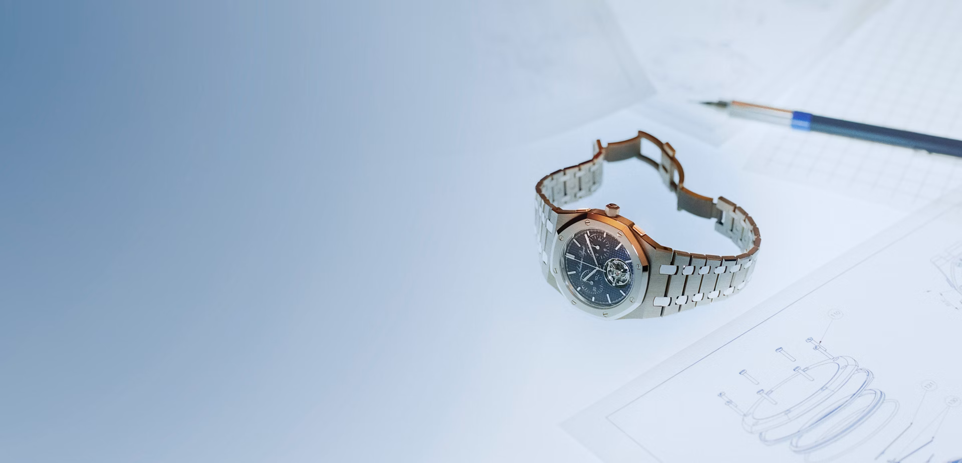 Lifestyle shoot of a Royal Oak watch.