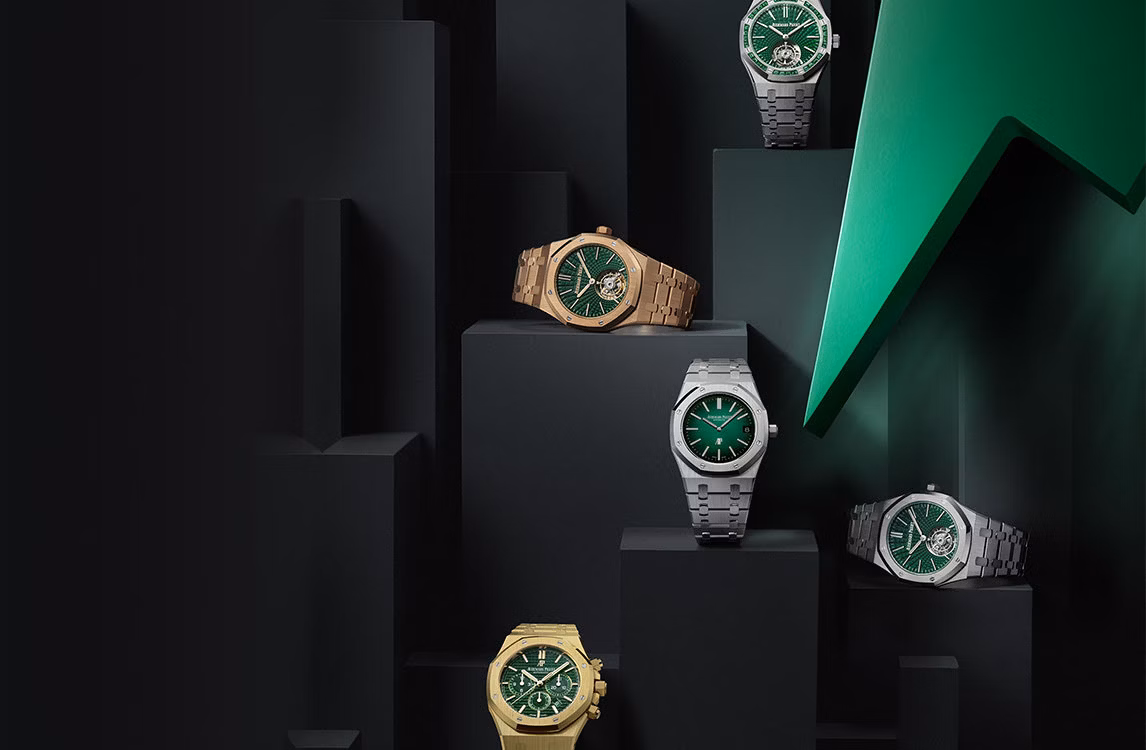 Close up of a Royal Oak watch.