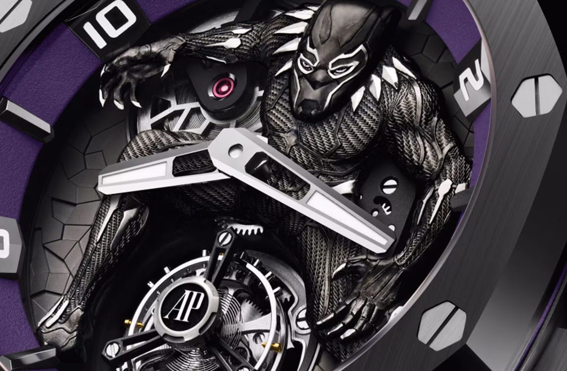 Close up of a Royal Oak Concept dial.