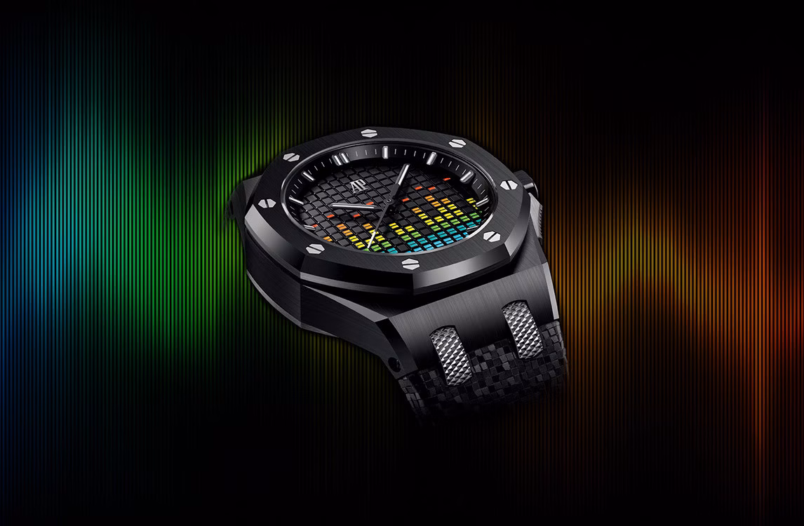 Close up of a Royal Oak Offshore Music edition