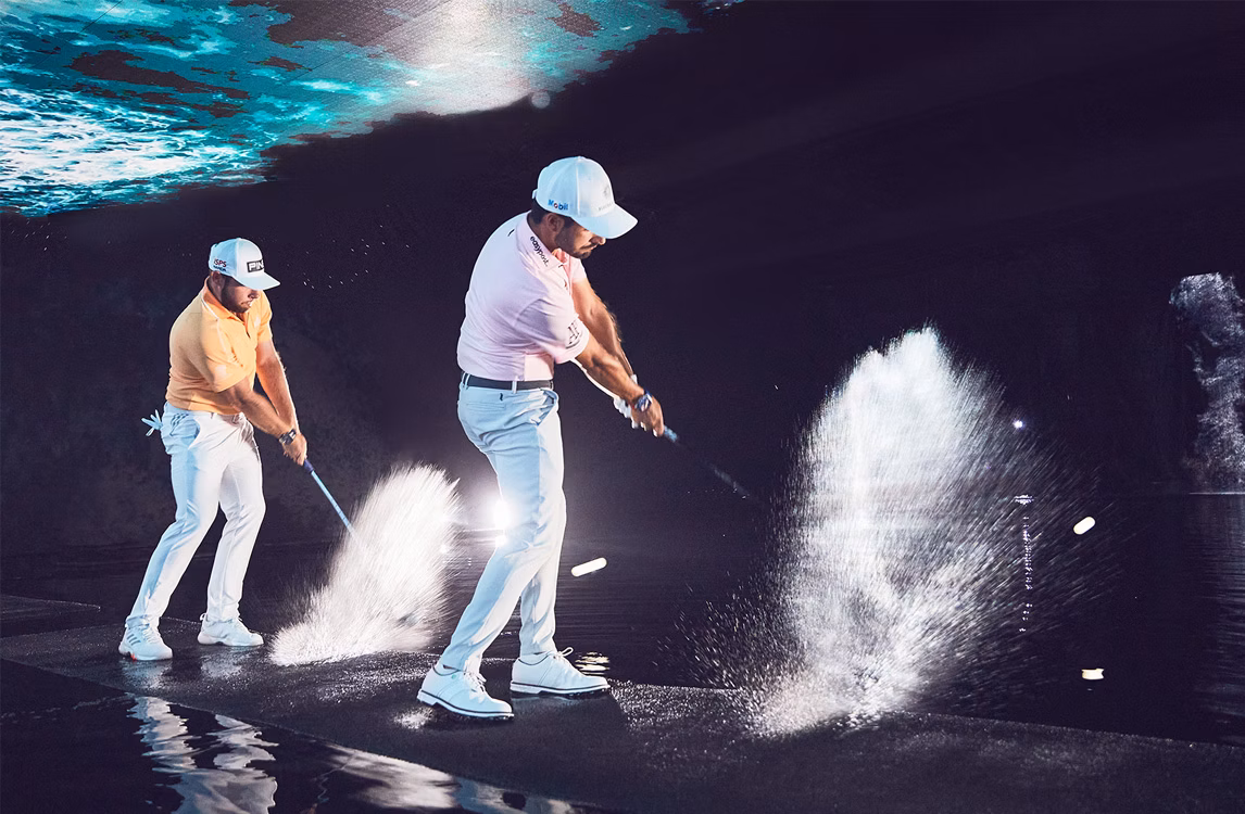 Backstage view of a video shoot with the Audemars Piguet Golf Brand Ambassadors.